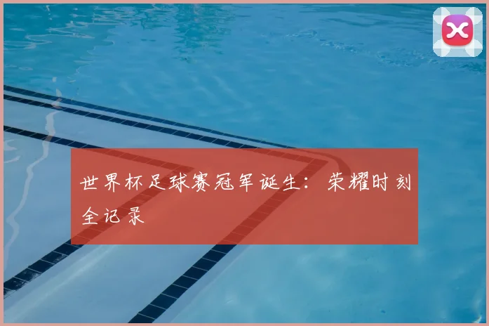 世界杯足球赛冠军诞生：荣耀时刻全记录